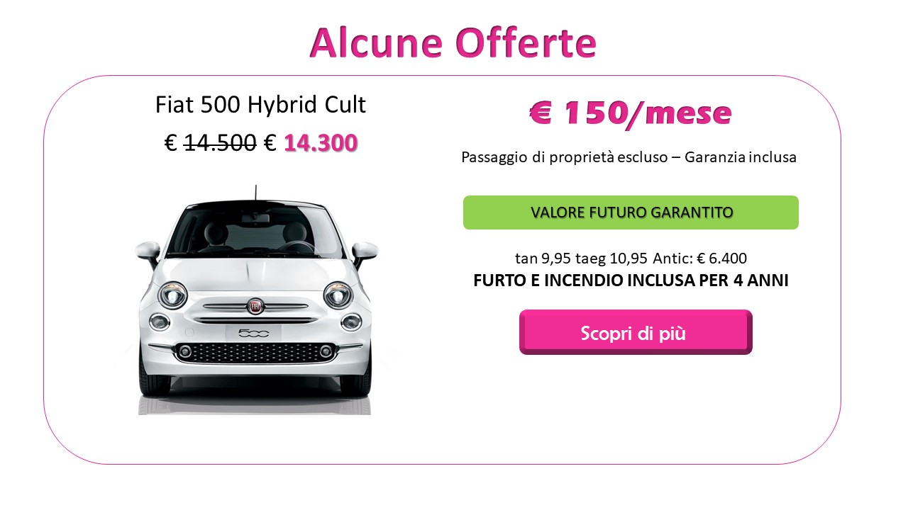 Fiat 500 usata a rate