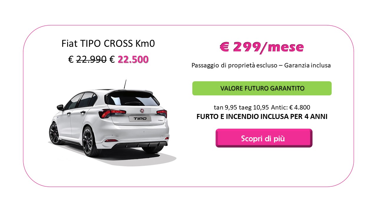 Fiat TIPO cross usata a rate