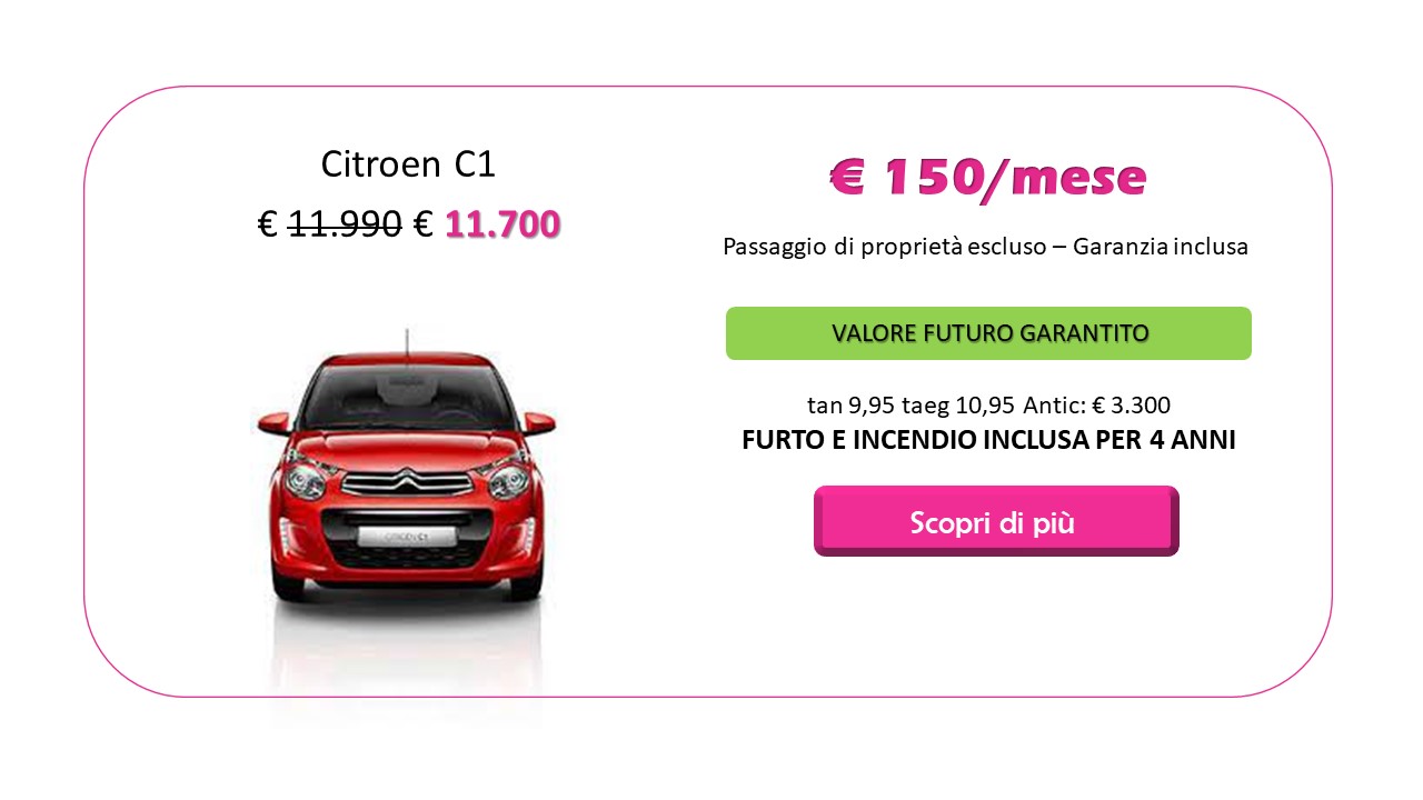 Citroen C1 usata a rate
