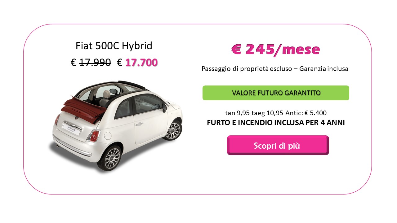 Fiat 500C usata a rate