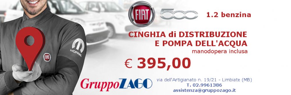 Promozione cinghia distribuzione Fiat 500 - Gruppo Zago Officina